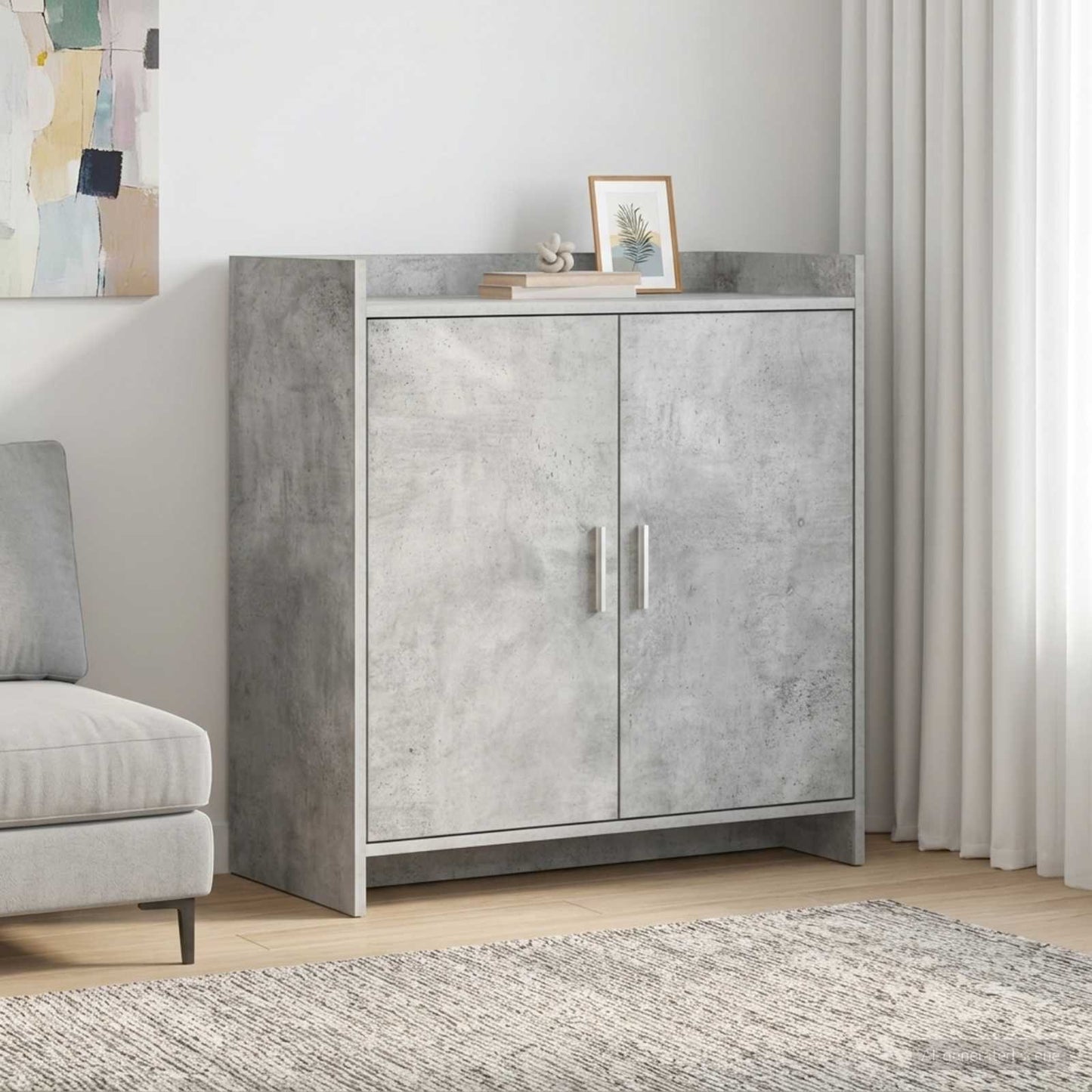 Sideboard Concrete Grey 72 x 36 x 80 cm Engineered Wood