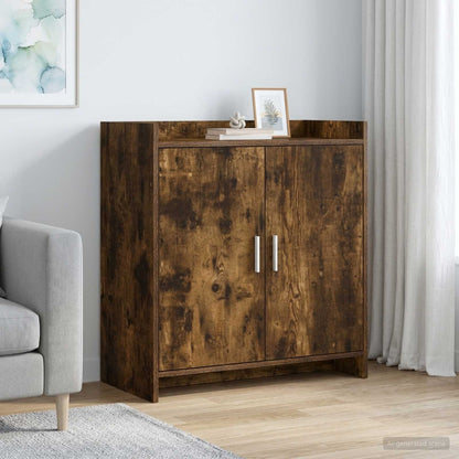 Sideboard Smoked Oak 72 x 36 x 80 cm Engineered Wood