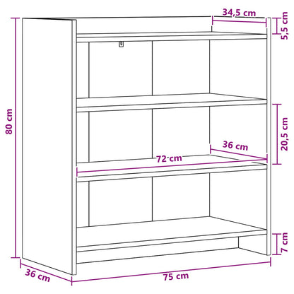 Sideboard Sonoma Oak 75 x 36 x 80 cm Engineered Wood
