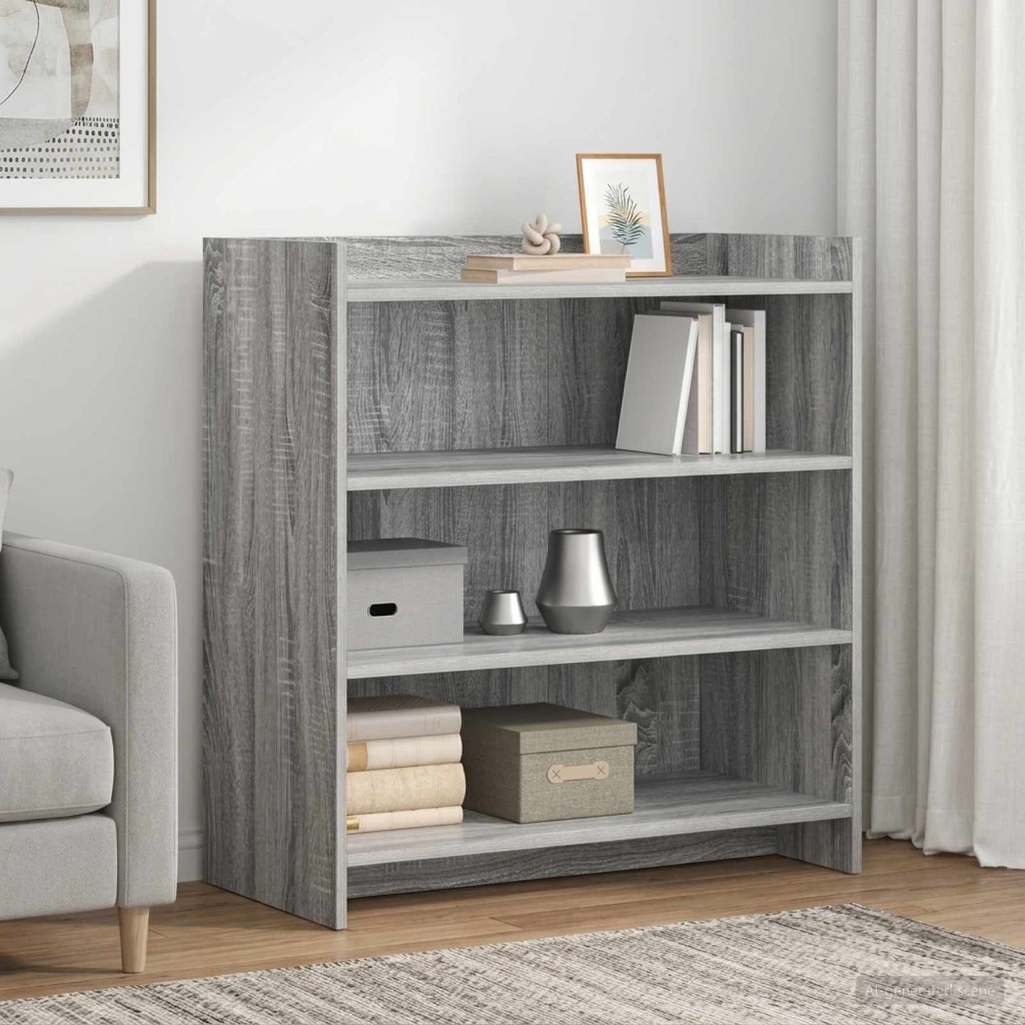 Sideboard Grey Sonoma 75 x 36 x 80 cm Engineered Wood