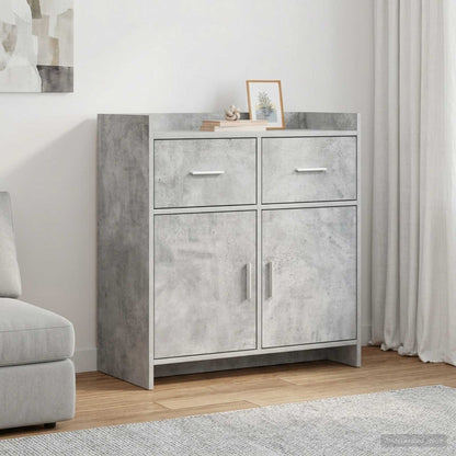 Sideboard Concrete Grey 75 x 36 x 80 cm Engineered Wood