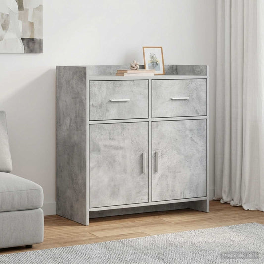 Sideboard Concrete Grey 75 x 36 x 80 cm Engineered Wood