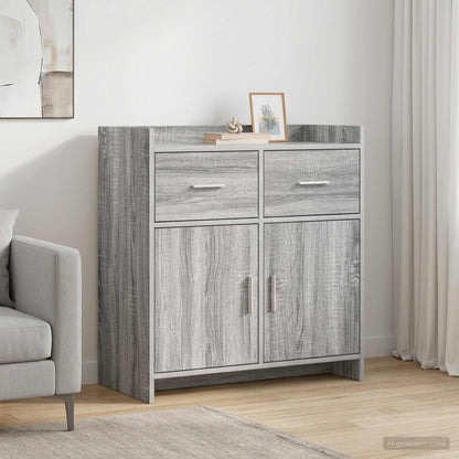 Sideboard Grey Sonoma 75 x 36 x 80 cm Engineered Wood