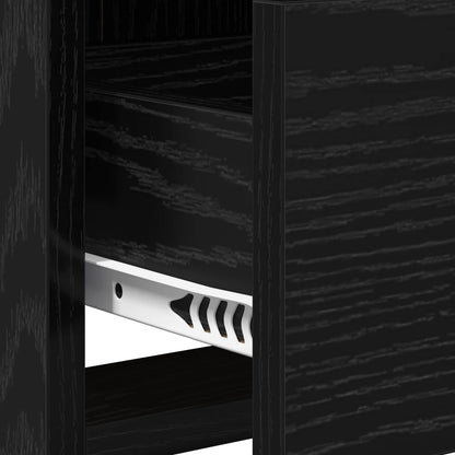 TV Cabinet 100 x 33 x 47 cm Black Oak Engineered Wood