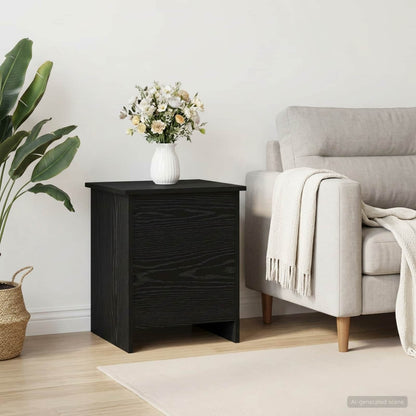 Storage Chest Black Oak 40 x 40 x 50 cm Engineered Wood