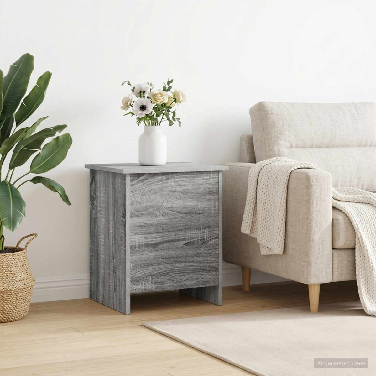 Storage Chest Grey Sonoma 40 x 40 x 50 cm Engineered Wood