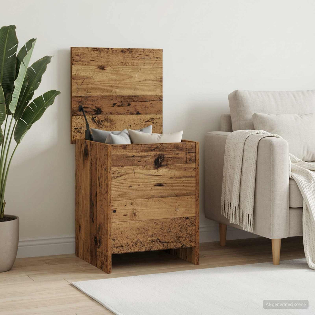 Storage Chest Old Wood 40 x 40 x 50 cm Engineered Wood