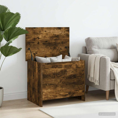Storage Chest Smoked Oak 60 x 40 x 50 cm Engineered Wood