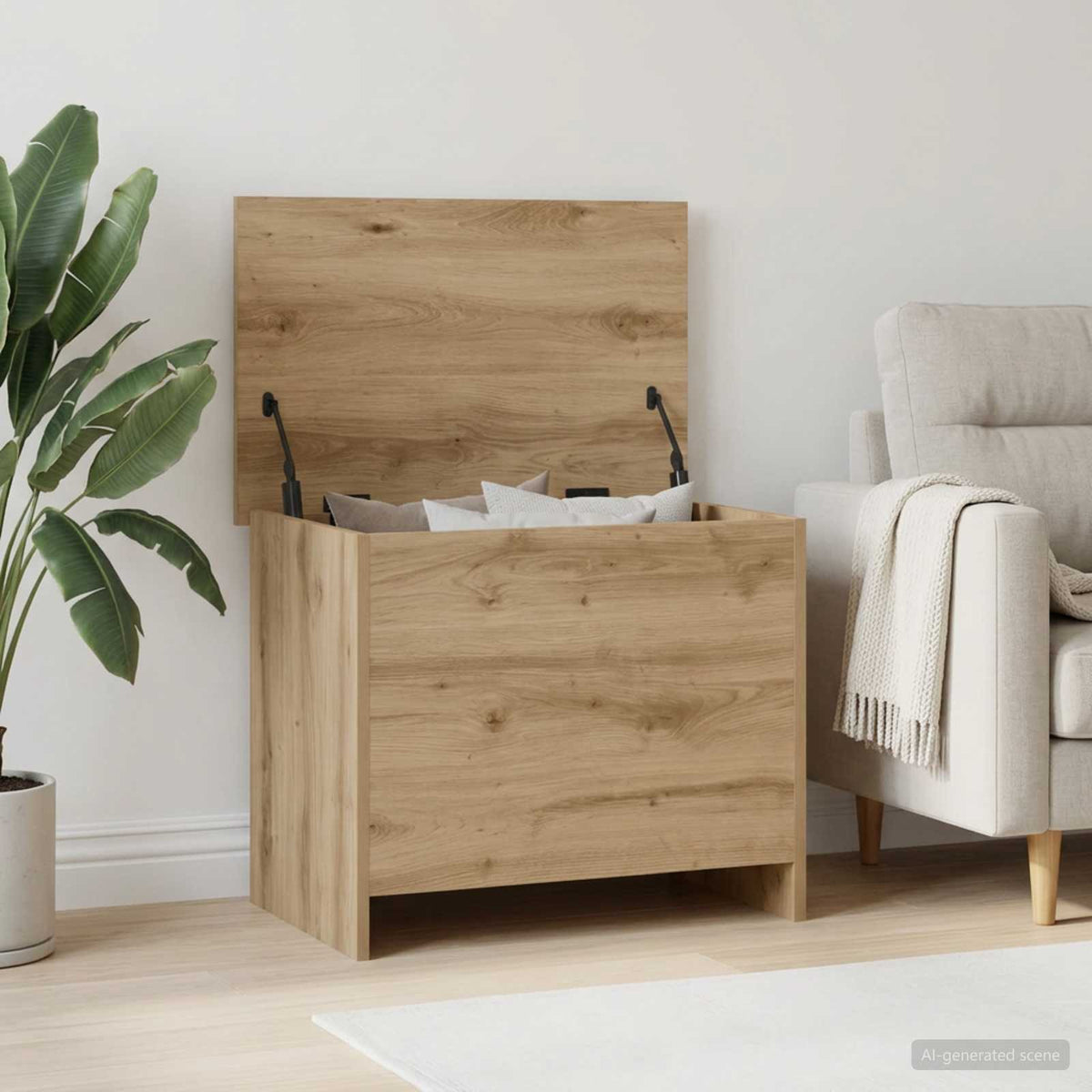 Storage Chest Artisan Oak 60 x 40 x 50 cm Engineered Wood