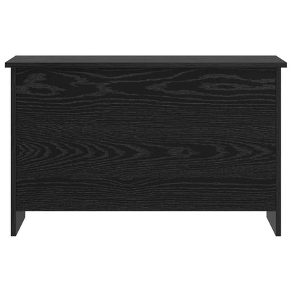 Storage Chest Black Oak 80 x 40 x 50 cm Engineered Wood