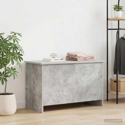 Storage Chest Concrete Grey 80 x 40 x 50 cm Engineered Wood