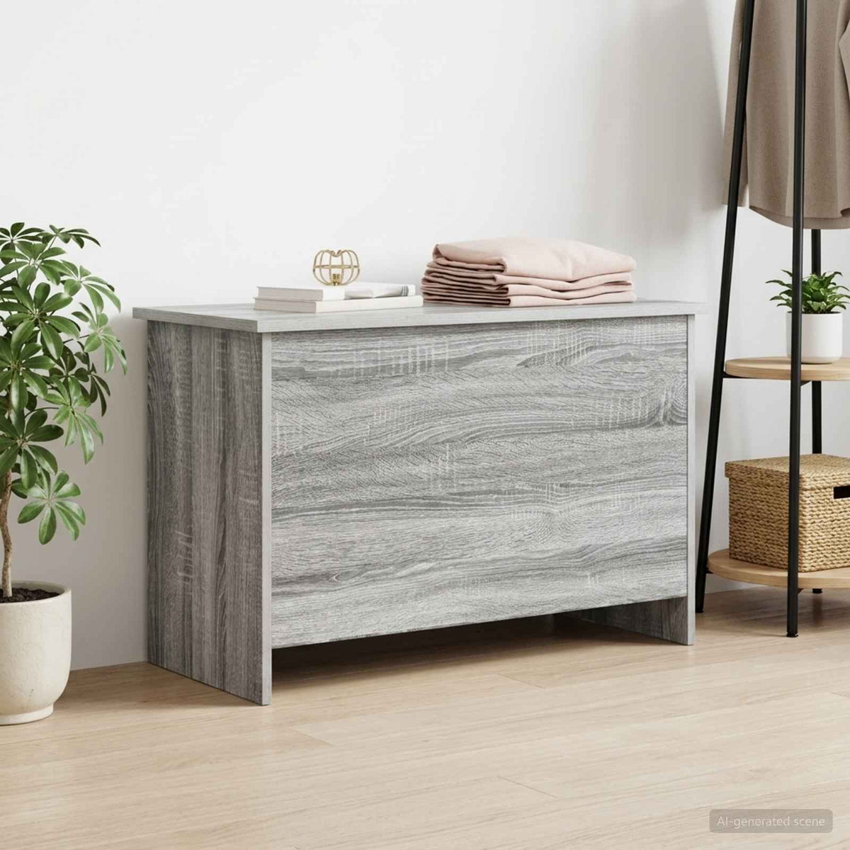 Storage Chest Grey Sonoma 80 x 40 x 50 cm Engineered Wood