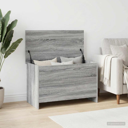 Storage Chest Grey Sonoma 80 x 40 x 50 cm Engineered Wood
