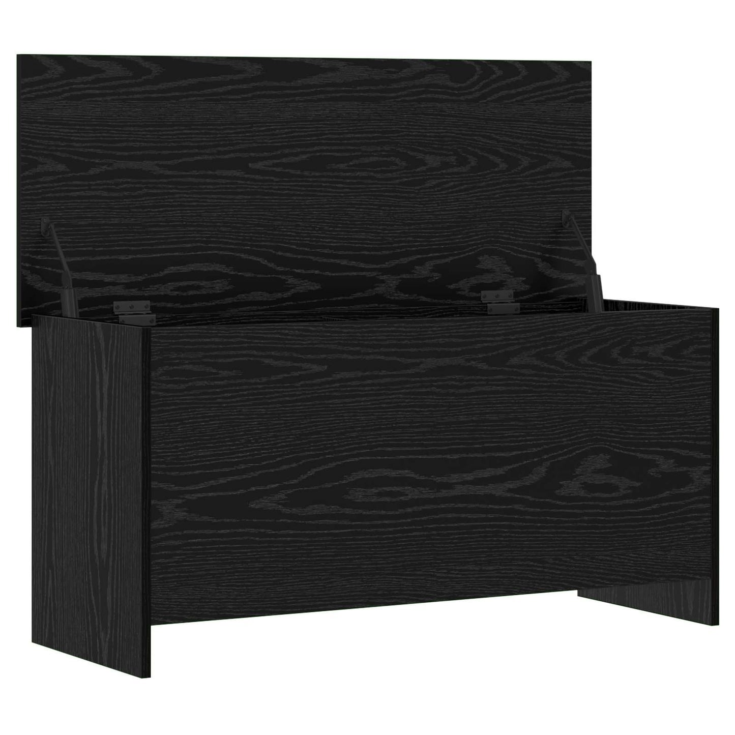 Storage Chest Black Oak 100 x 40 x 50 cm Engineered Wood