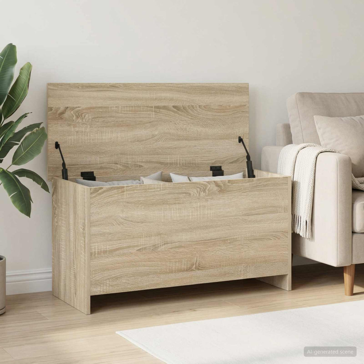 Storage Chest Sonoma Oak 100 x 40 x 50 cm Engineered Wood