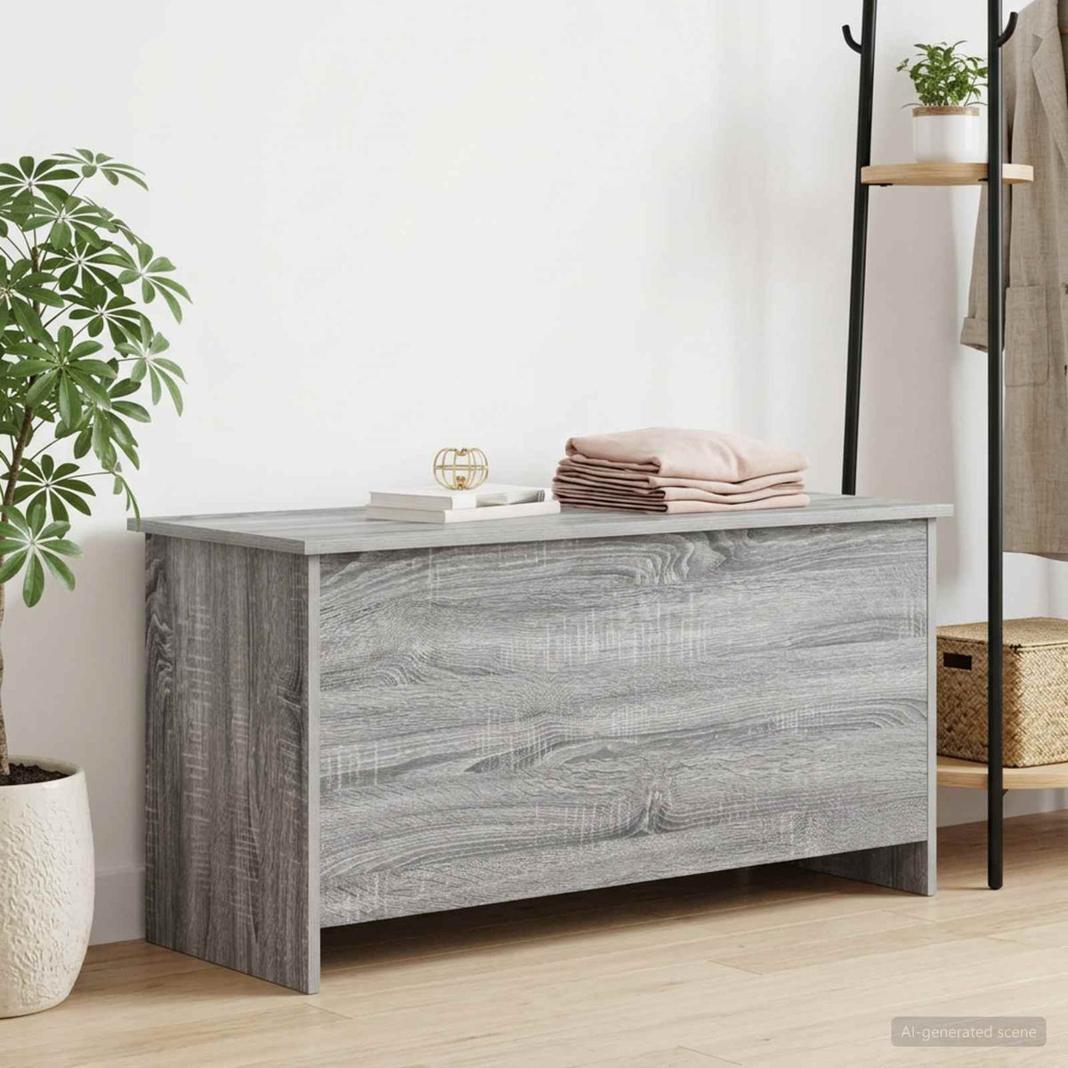 Storage Chest Grey Sonoma 100 x 40 x 50 cm Engineered Wood