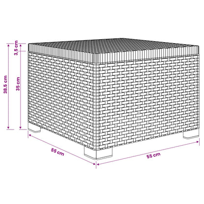 1-Seater Garden Sofa Rattan Look PP White