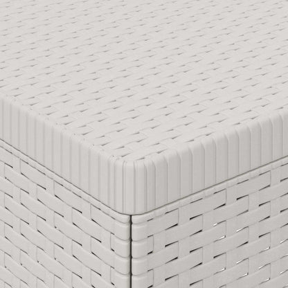 1-Seater Garden Sofa Rattan Look PP White