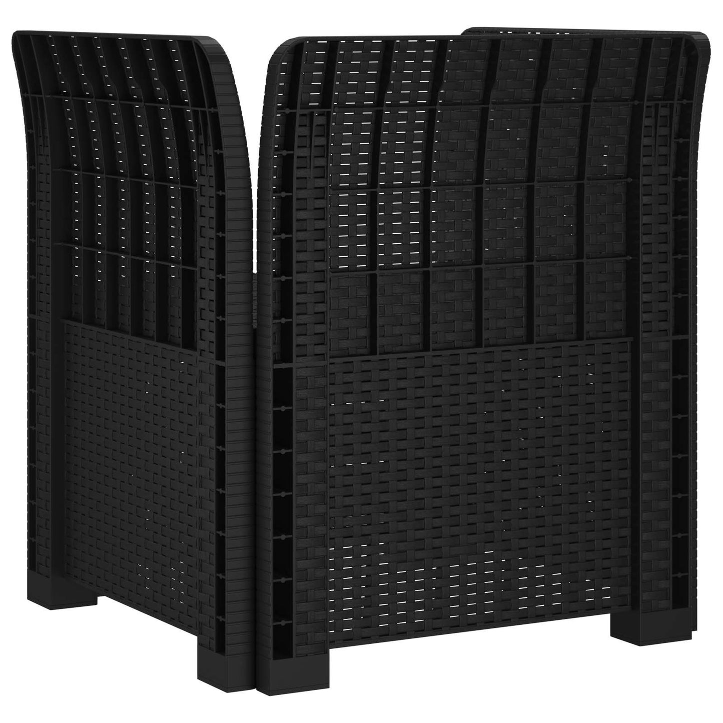 1-Seater Armchair Rattan Look PP Anthracite