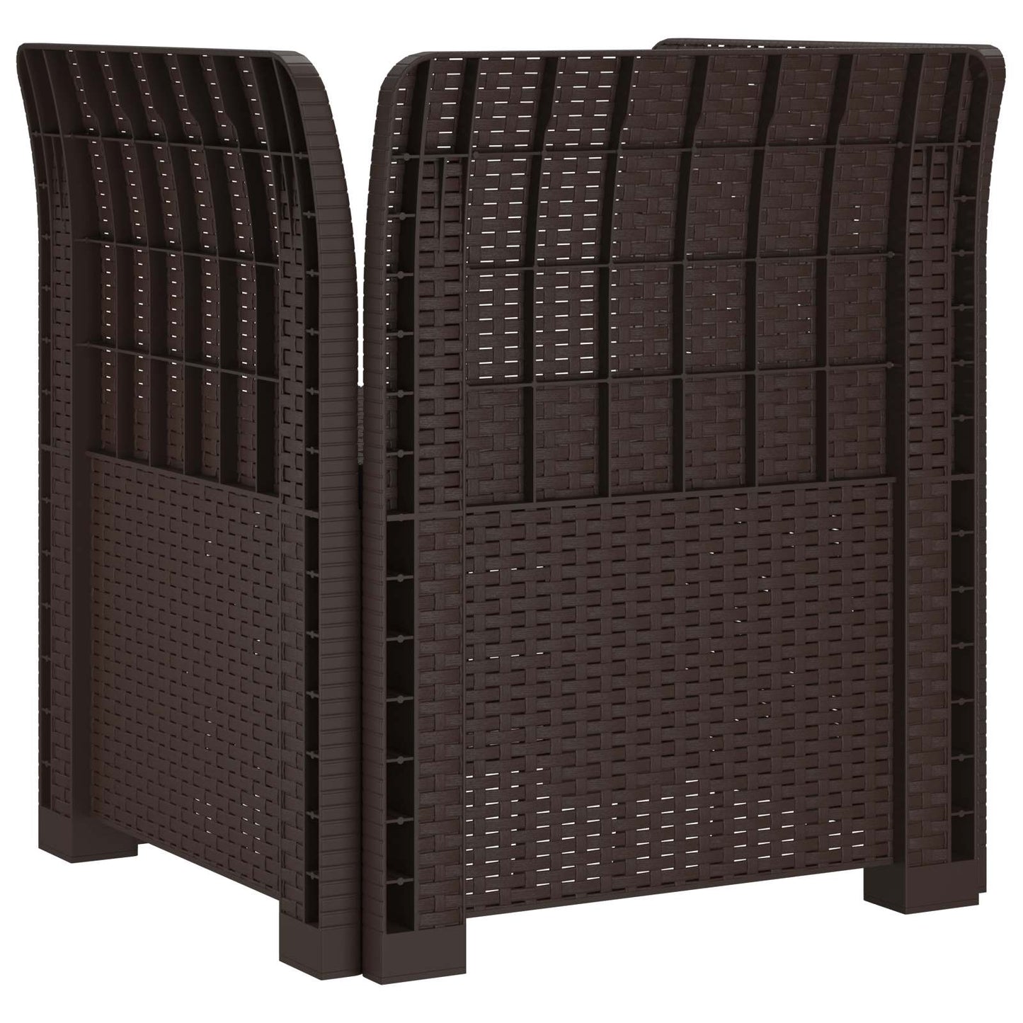 1-Seater Armchair Rattan Look PP Brown