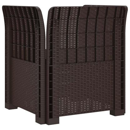 1-Seater Armchair Rattan Look PP Brown