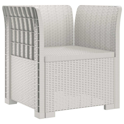 1-Seater Armchair Rattan Look PP White
