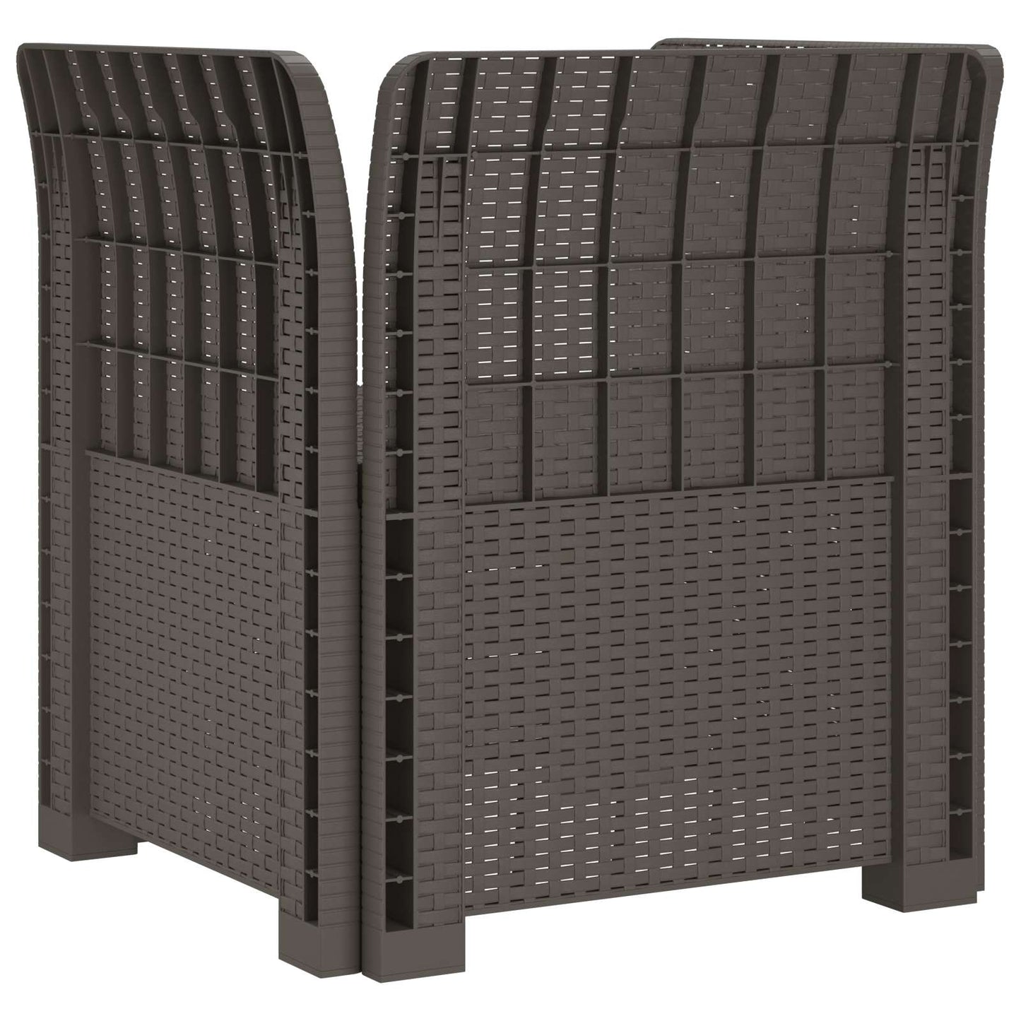 1-Seater Armchair Rattan Look PP Light Grey