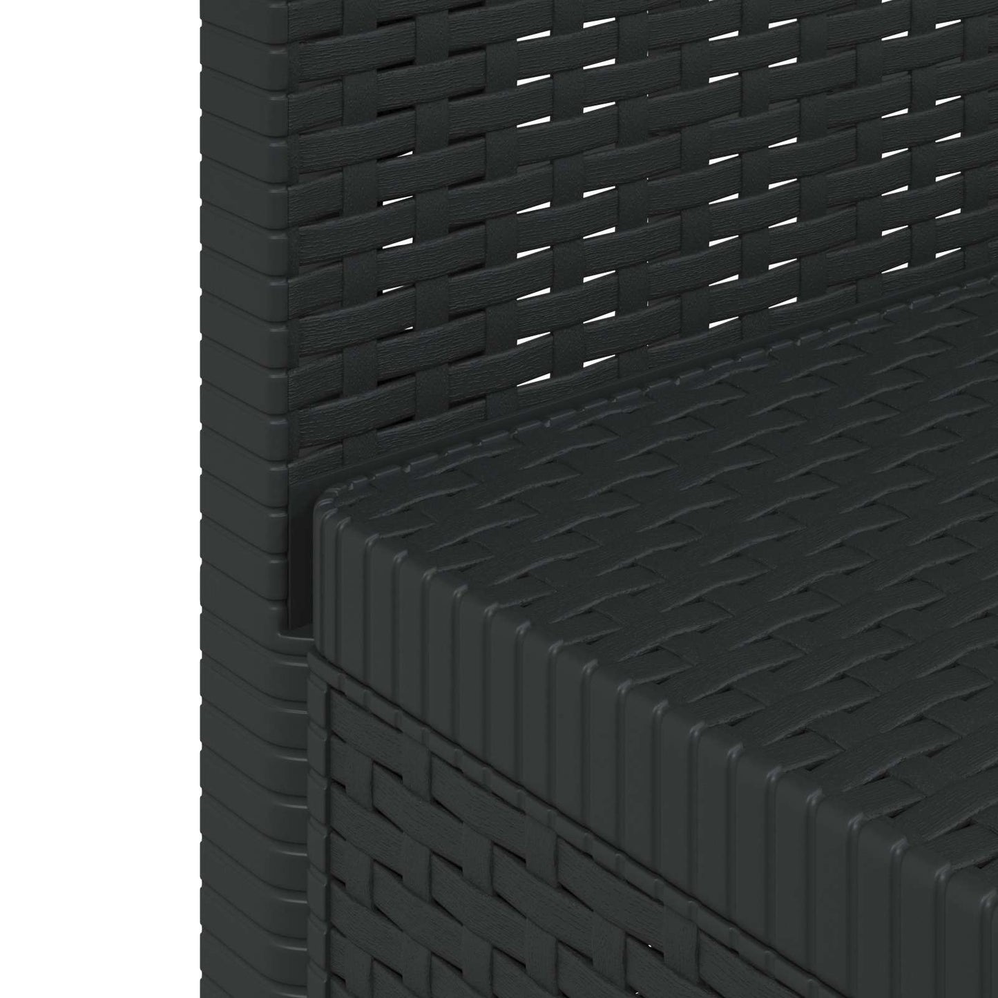 3-Seater Garden Sofa Rattan Look PP Anthracite