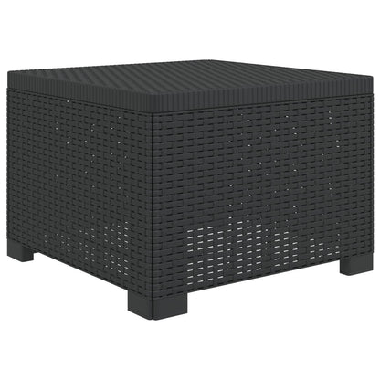 3-Seater Garden Sofa Rattan Look PP Anthracite