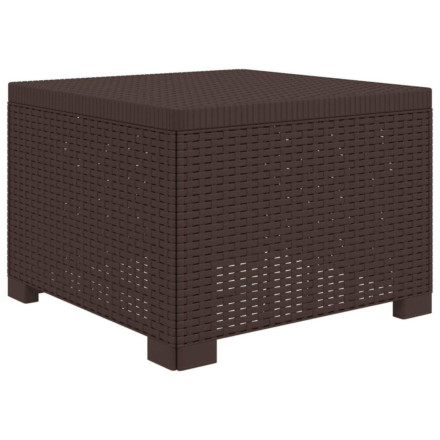 3-Seater Garden Sofa Rattan Look PP Brown