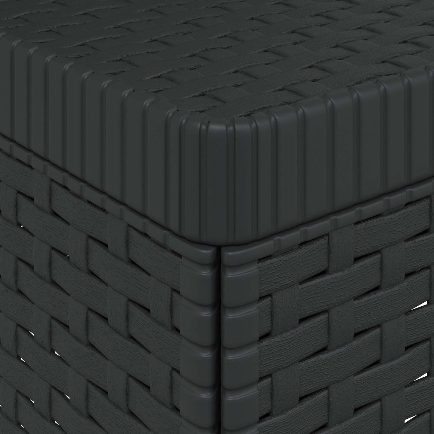 2-Seater Garden Sofa Rattan Look PP Anthracite