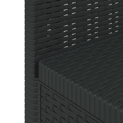2-Seater Garden Sofa Rattan Look PP Anthracite