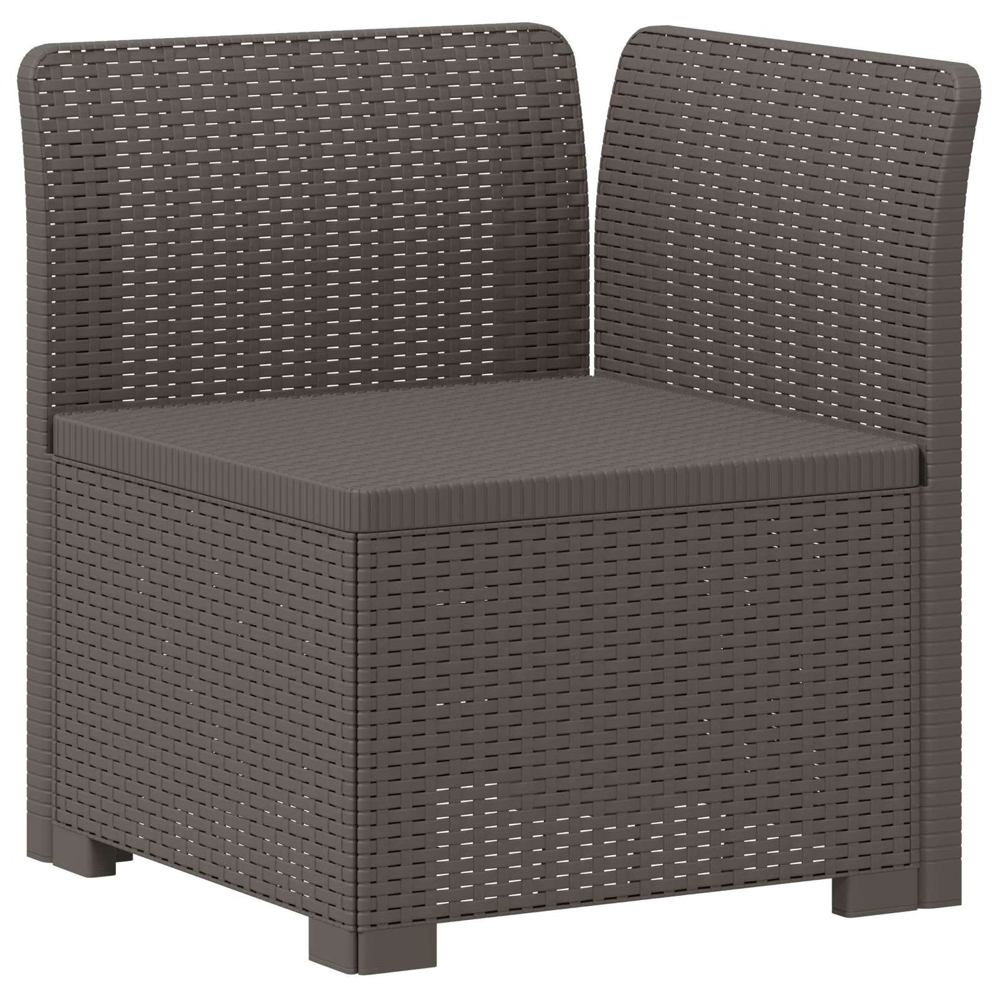 2-Seater Garden Sofa Rattan Look PP Light Grey
