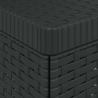 3-Seater Garden Sofa Rattan Look PP Anthracite