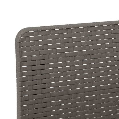 3-Seater Garden Sofa Rattan Look PP Light Grey