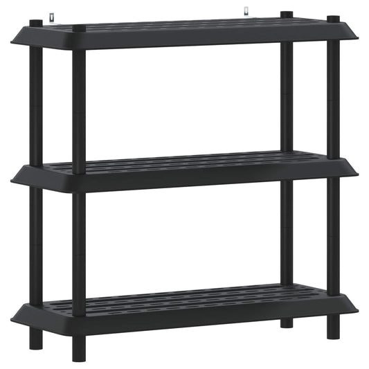 Shelving Unit 3-Tier 100 x 40 x 96 cm PP Anthracite