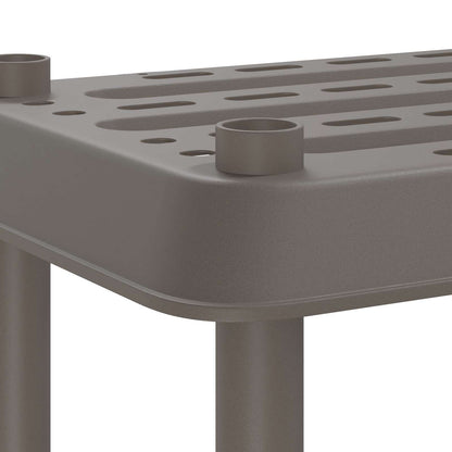 Shelving Unit 3-Tier 100 x 40 x 96 cm PP Light Grey