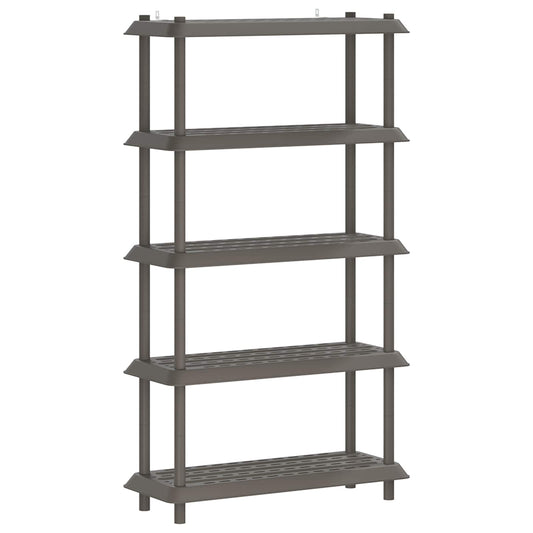 Shelving Unit 5-Tier 100 x 40 x 177 cm PP Light Grey