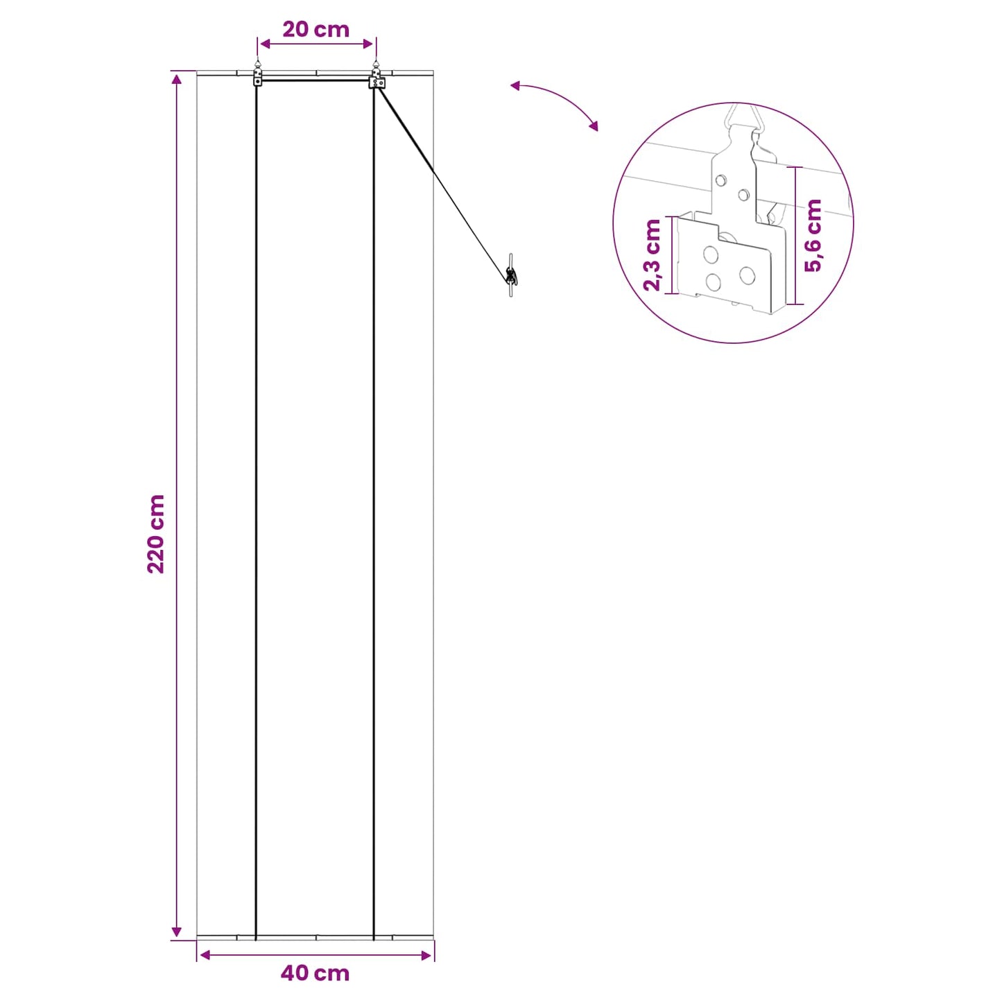 Roller Blind Natural 40 x 220 cm Bamboo