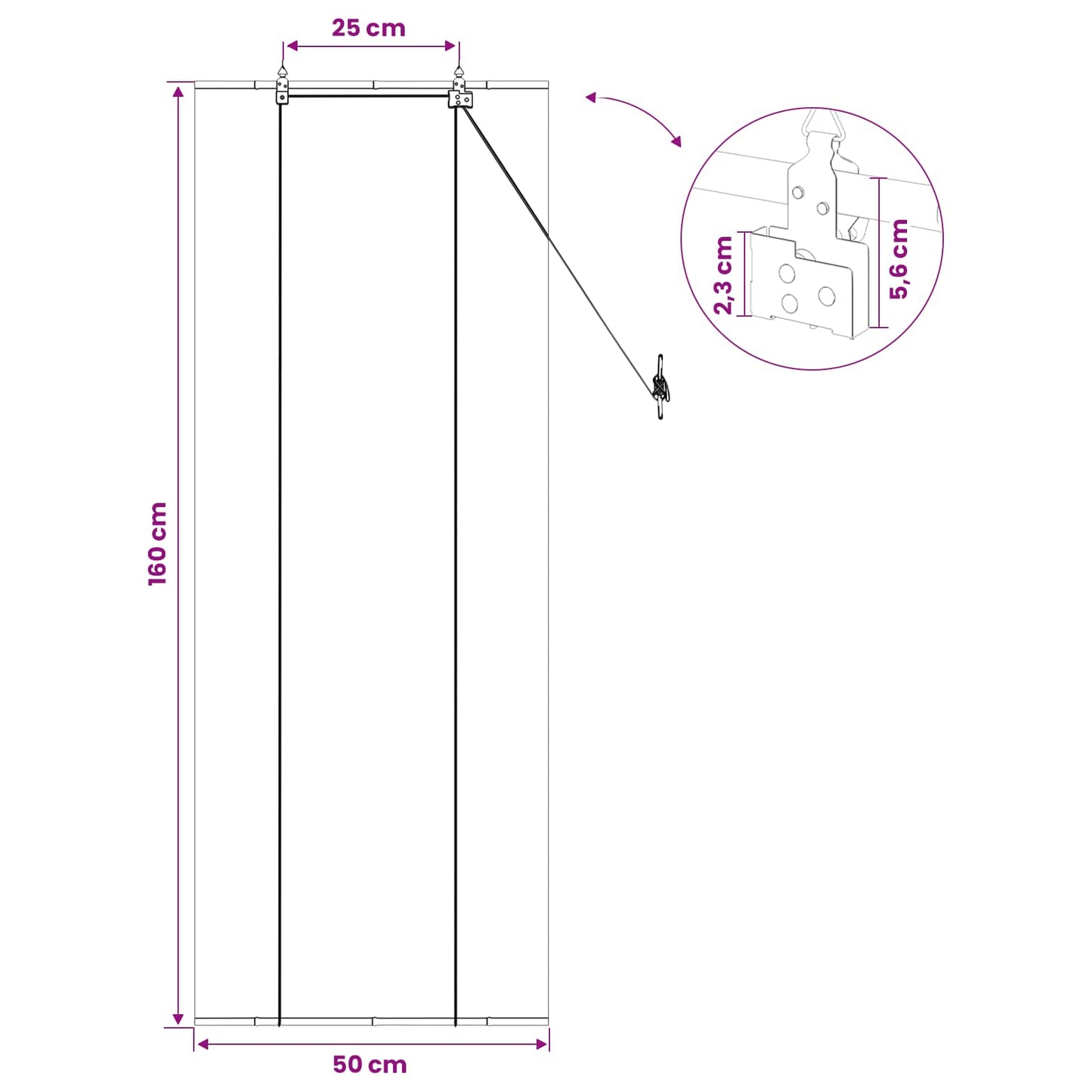 Roller Blind Natural 50 x 160 cm Bamboo