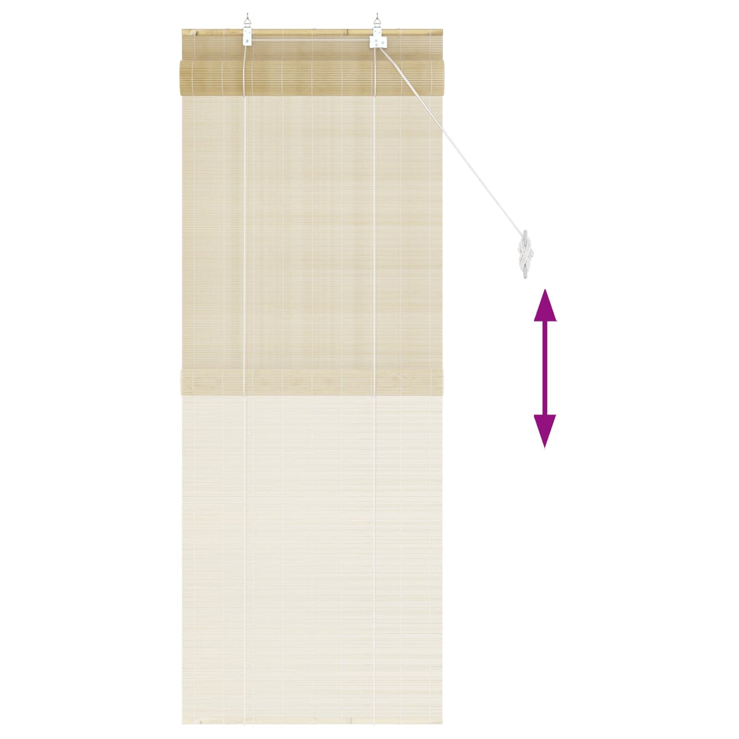 Roller Blind Natural 60 x 160 cm Bamboo