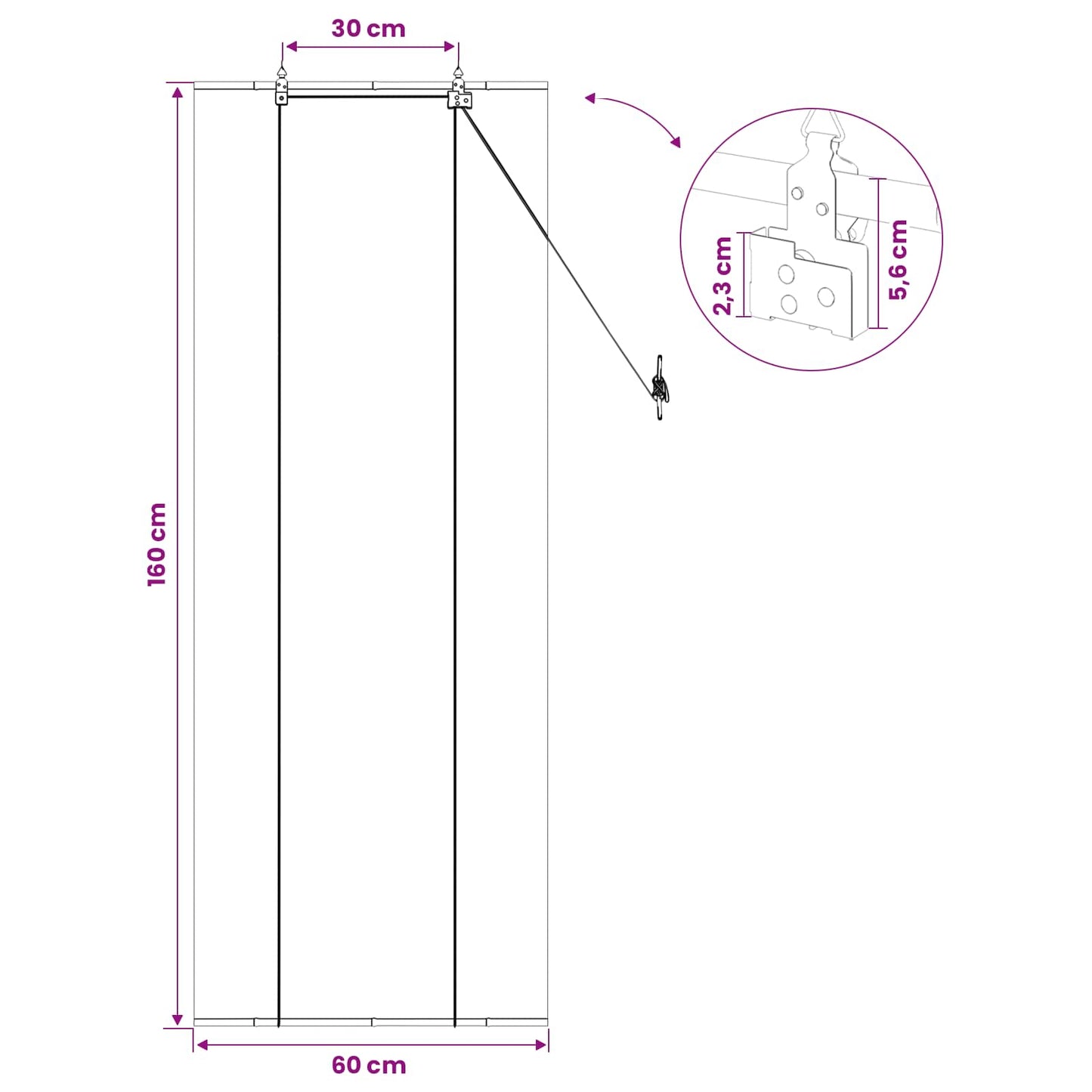Roller Blind Natural 60 x 160 cm Bamboo