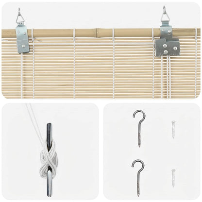 Roller Blind Natural 70 x 220 cm Bamboo
