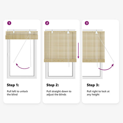 Roller Blind Natural 70 x 220 cm Bamboo