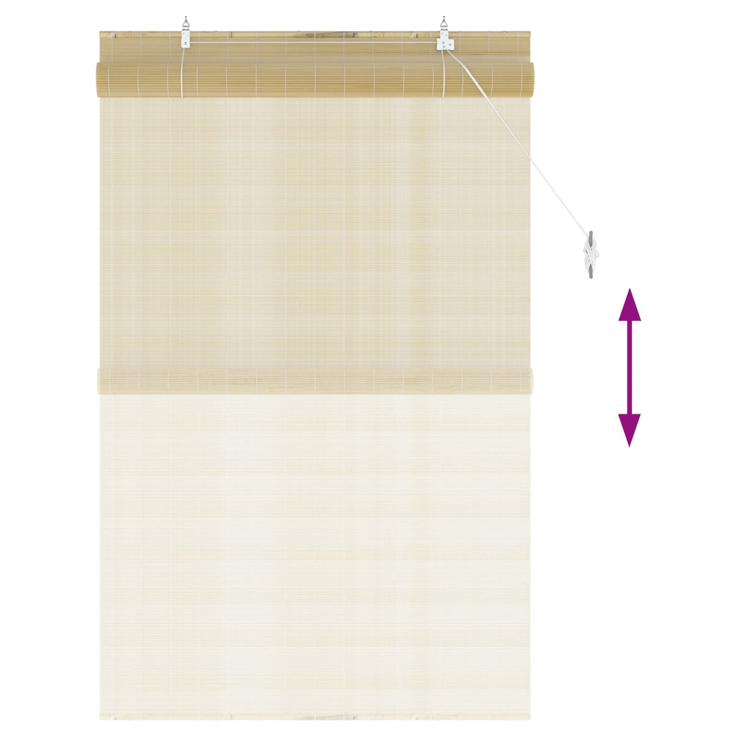 Roller Blind Natural 110 x 160 cm Bamboo