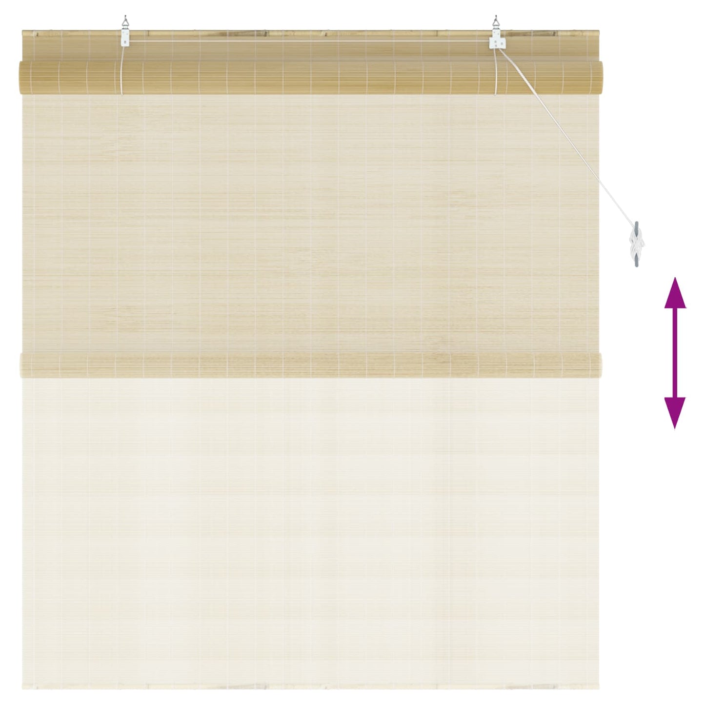 Roller Blind Natural 130 x 160 cm Bamboo