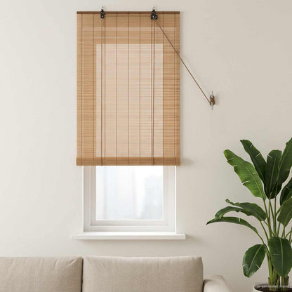 Roller Blind Brown 40 x 160 cm Bamboo
