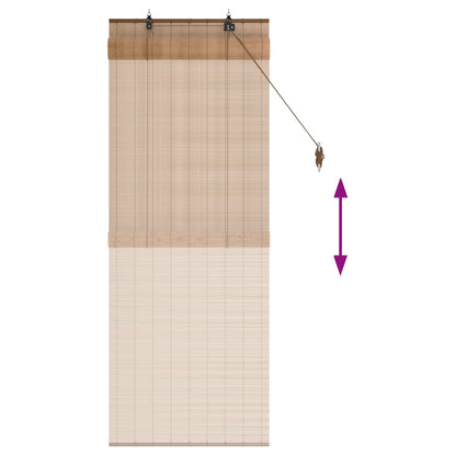 Roller Blind Brown 50 x 160 cm Bamboo