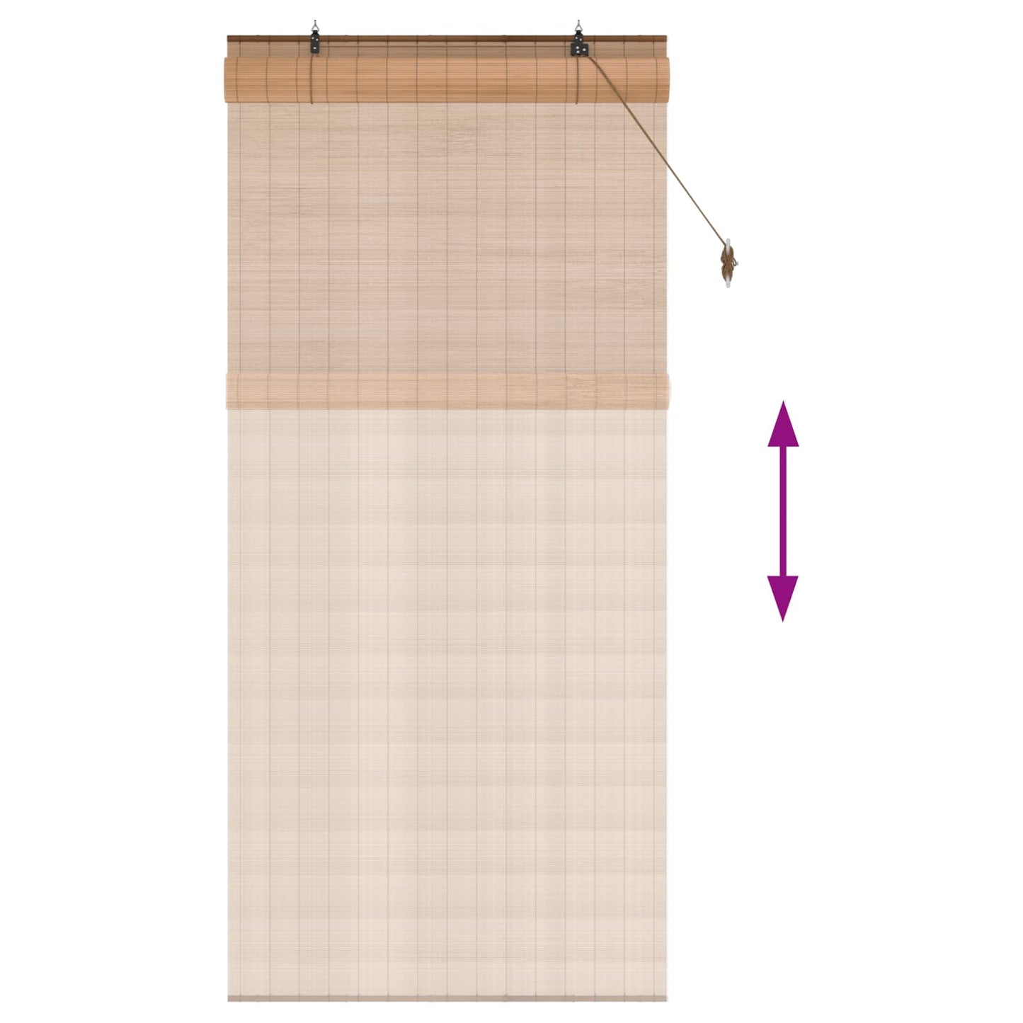 Roller Blind Brown 90 x 220 cm Bamboo