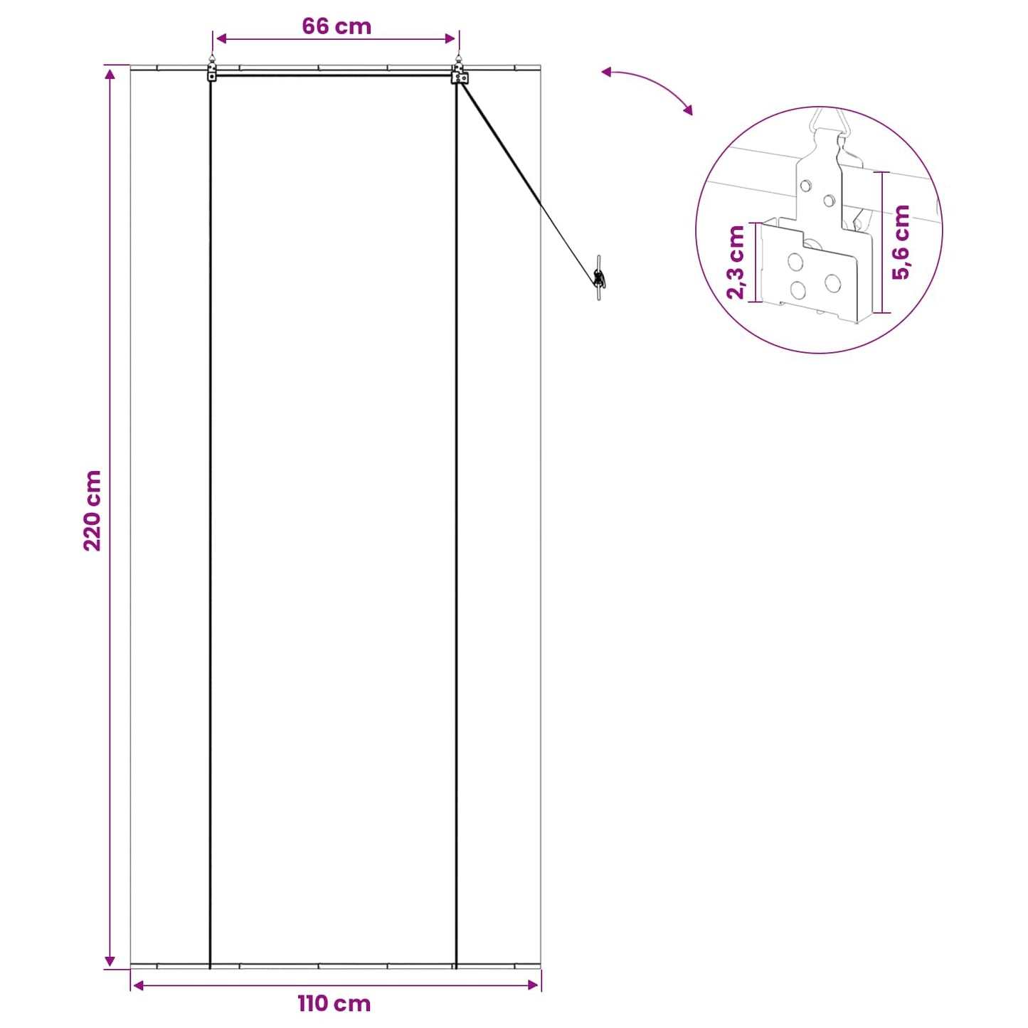 Roller Blind Brown 110 x 220 cm Bamboo
